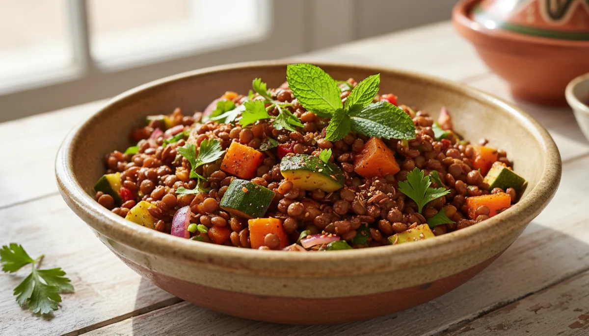 Moroccan Spiced Lentil and Vegetable Salad