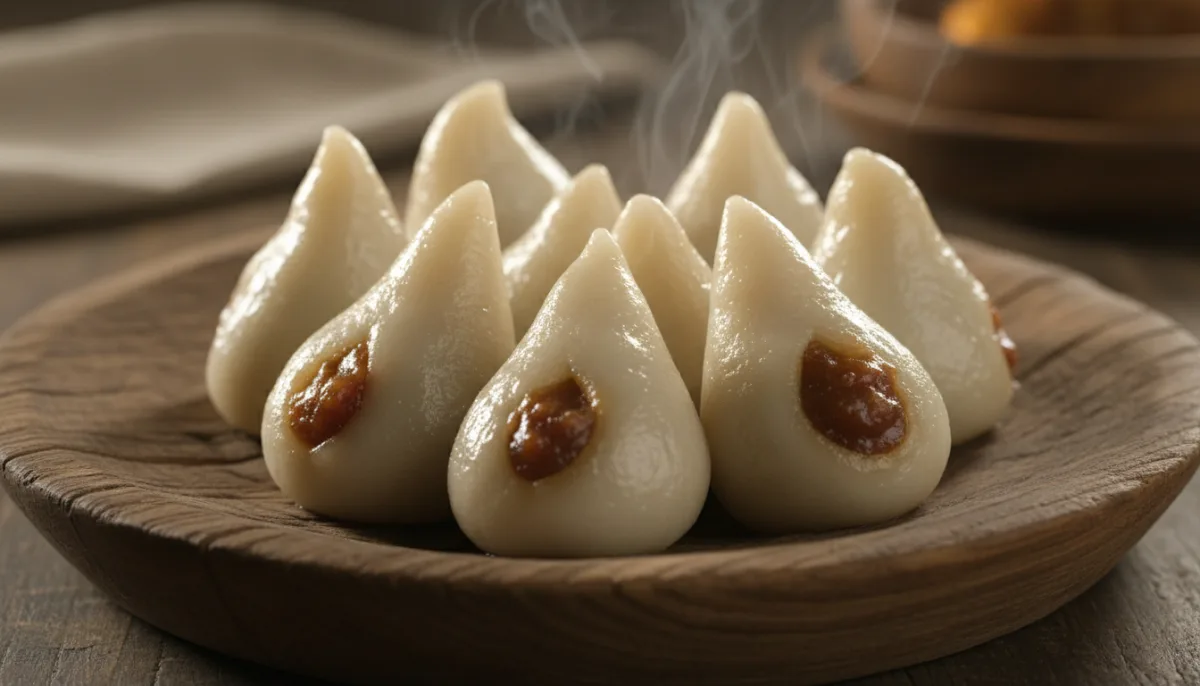 Nepalese Yomari with Chaku (Molasses) Filling