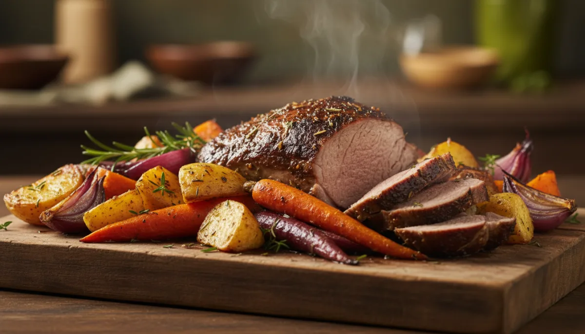 New Zealand Hāngi-Style Lamb with Horopito Rub and Roasted Root Vegetables