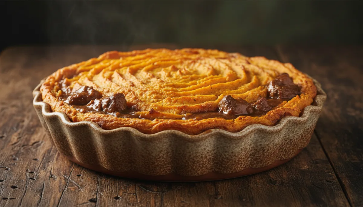 Hearty New Zealand Lamb Shank Pie with Kumara Topping