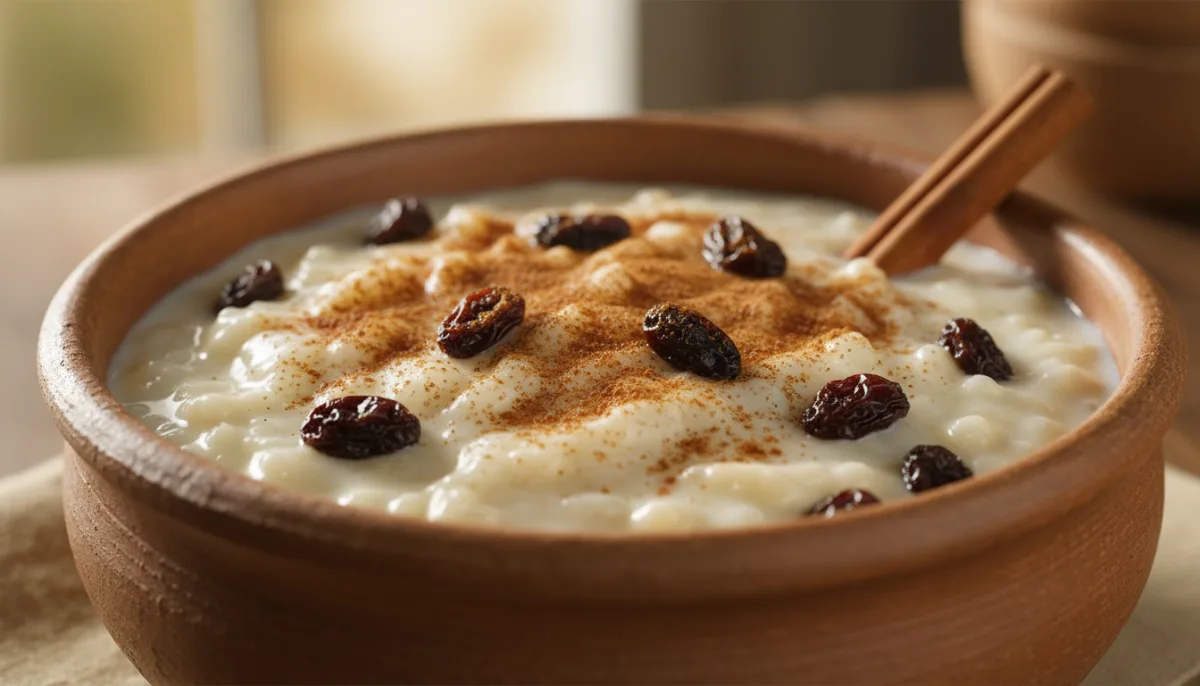 Nicaraguan Arroz con Leche with Raisins and Cinnamon