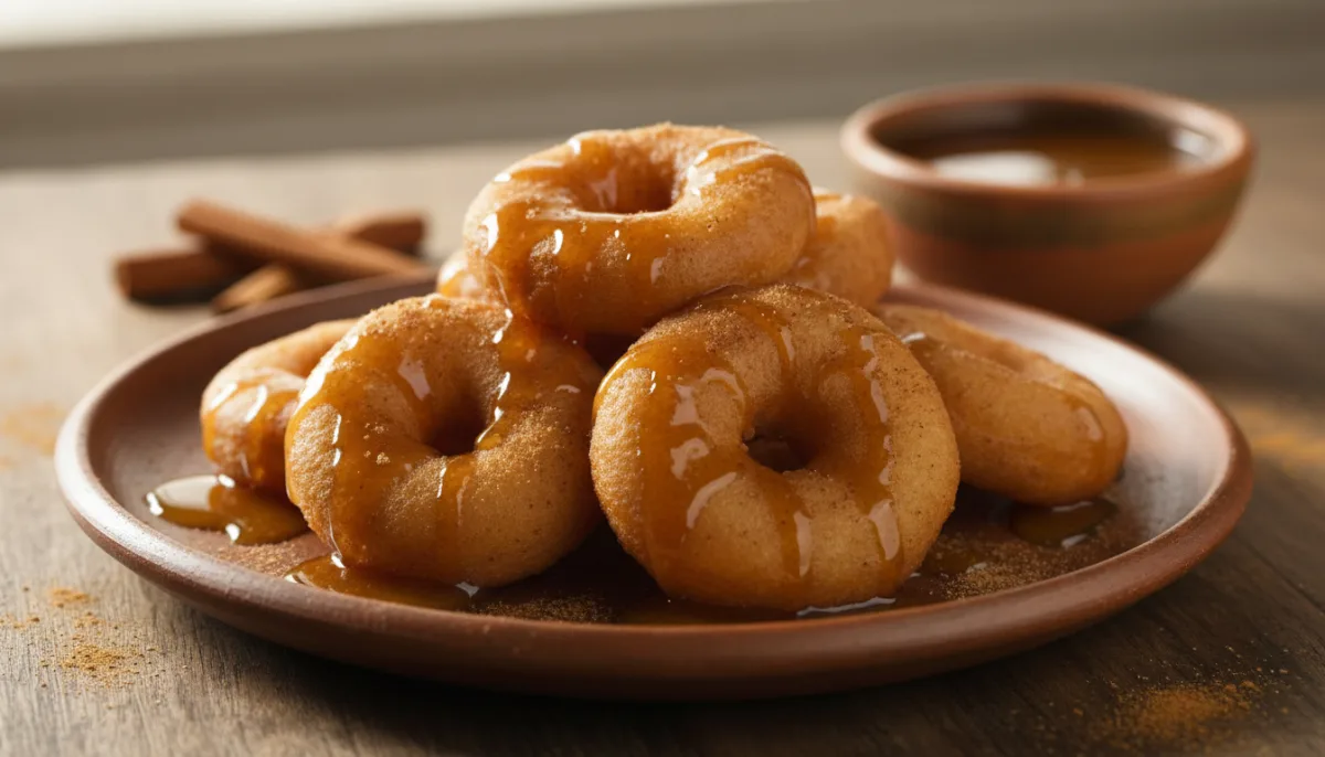 Buñuelos de Yuca Nicaraguenses com Calda de Panela e Canela