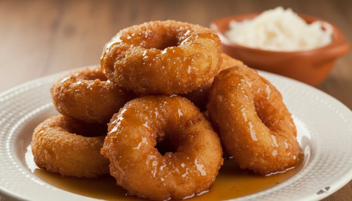 Nicaraguan Yuca and Cheese Buñuelos with Sweet Cane Syrup