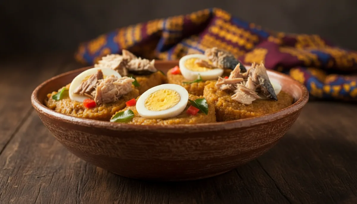 Nigerian Moi-Moi: Steamed Bean Pudding with Fish and Eggs