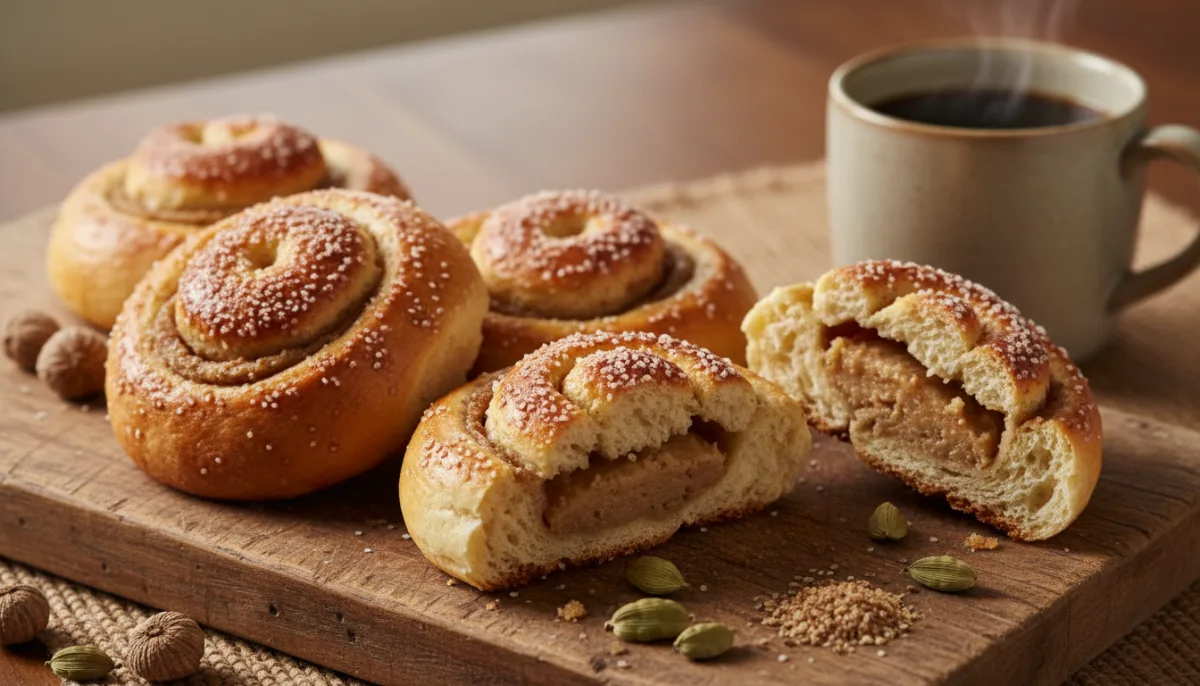 Fragrant Cardamom Buns with Sweet Almond Swirl