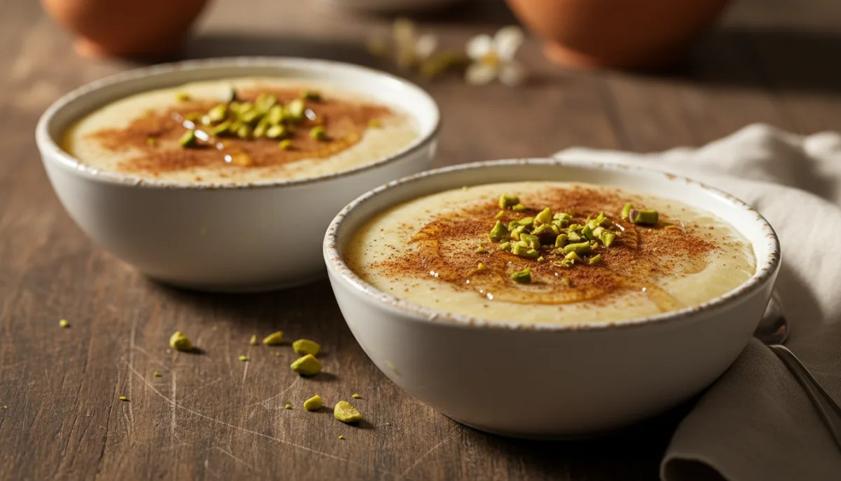 Pudín de Sémola con Azahar y Miel al Estilo Norteafricano