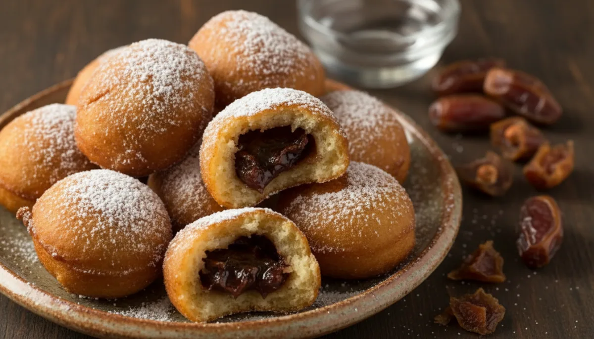 North African Orange Blossom Date Fritters