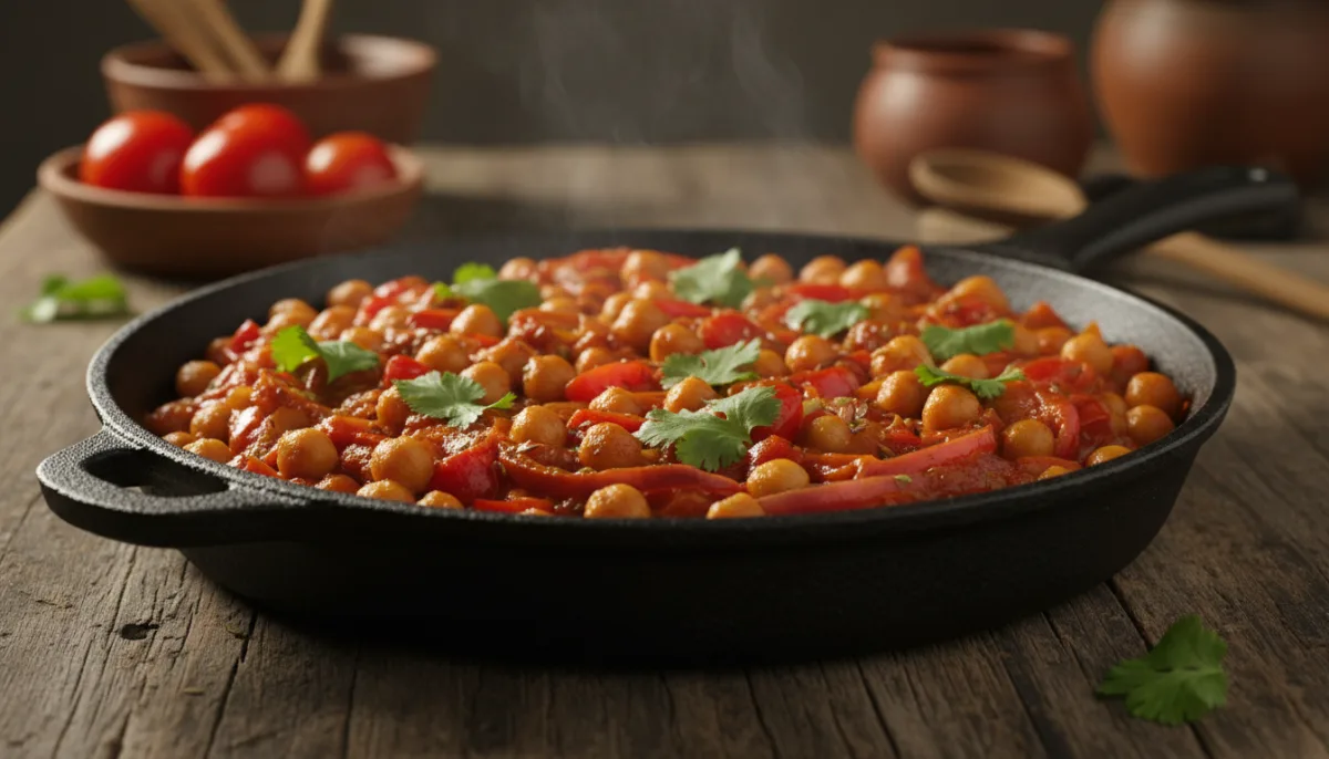 North African Spiced Chickpea and Vegetable Skillet
