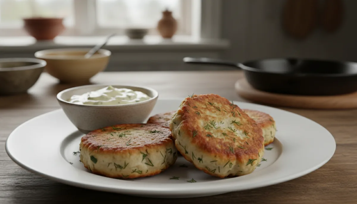 Norwegian Fiskekaker: Pan-Fried Fish Cakes with Remoulade