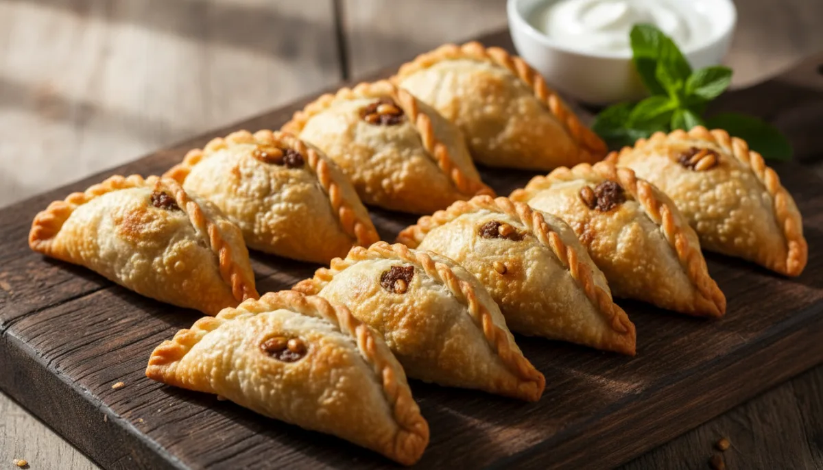 Palestinian Lamb and Pine Nut Sambousek