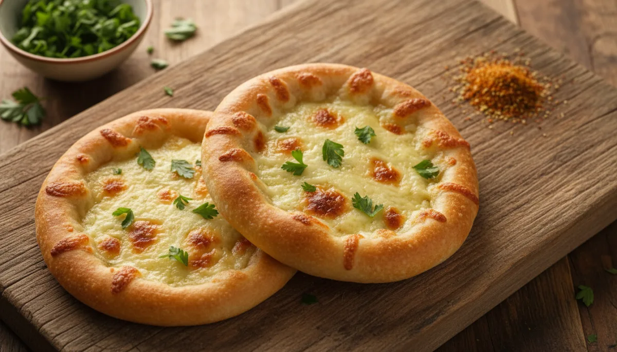Palestinian Manakish with Akkawi Cheese and Herbs
