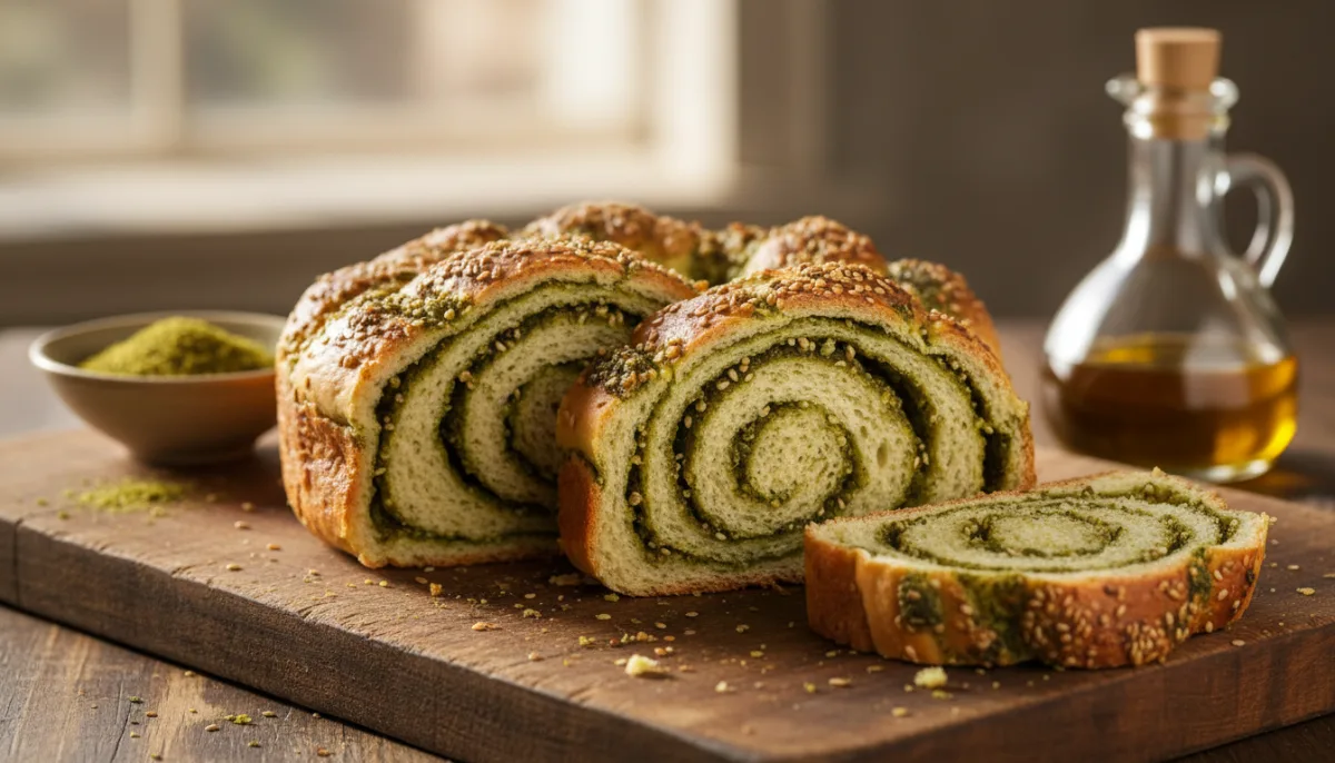 Palestinian Za'atar and Olive Oil Swirl Bread