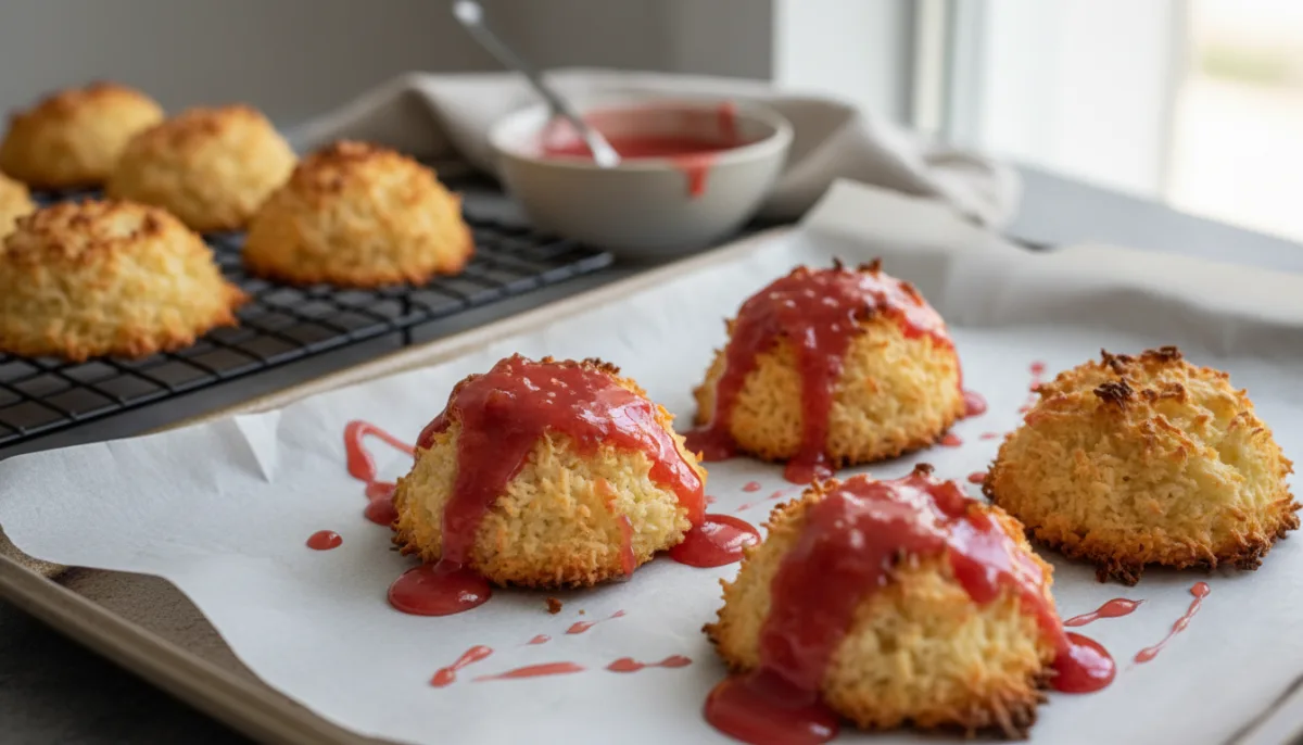 Panamanian Cocadas with Guava Glaze