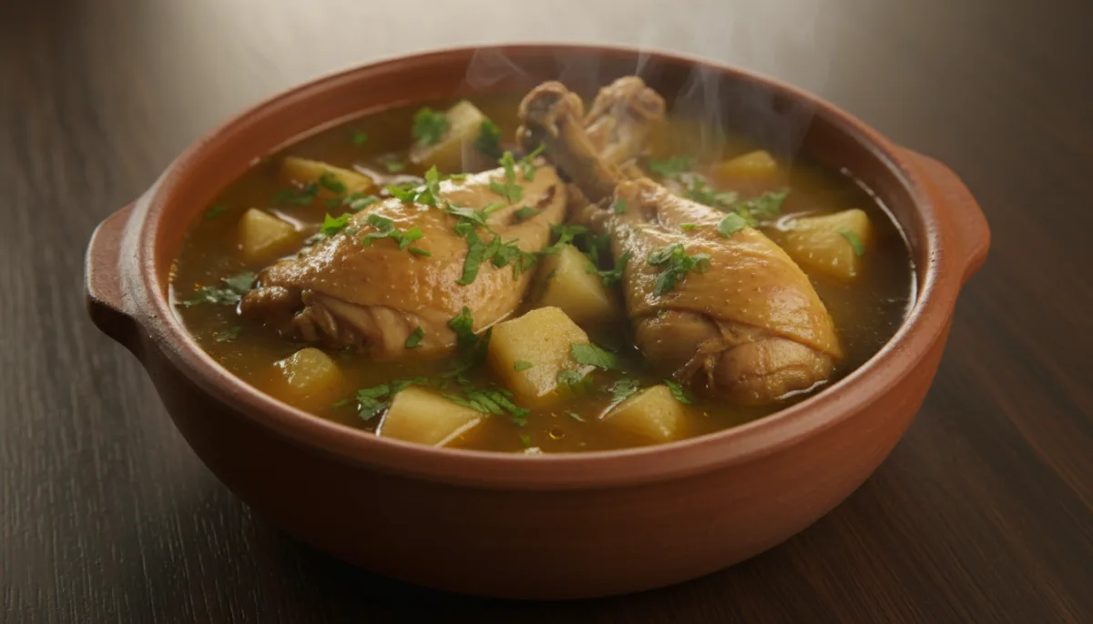 Hearty Panamanian Chicken Sancocho with Ñame and Fresh Cilantro