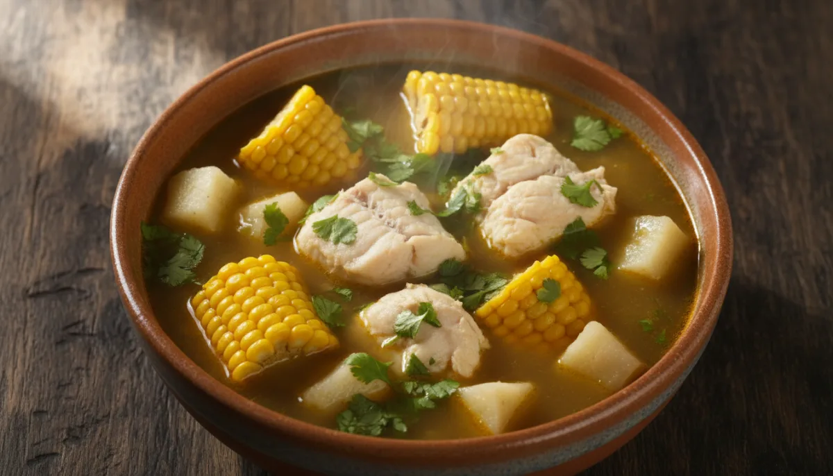 Panamanian Sancocho de Pescado with Corn and Yuca