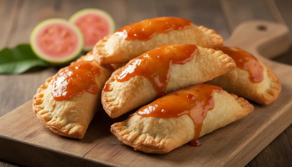 Sweet Paraguayan Empanadas with Dulce de Leche and Guava Glaze
