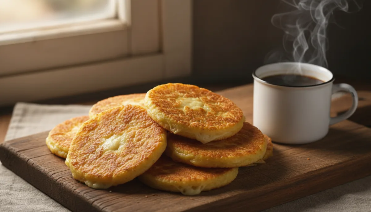 Paraguayan Mbejú (Tapioca Starch Flatbread) with Coffee