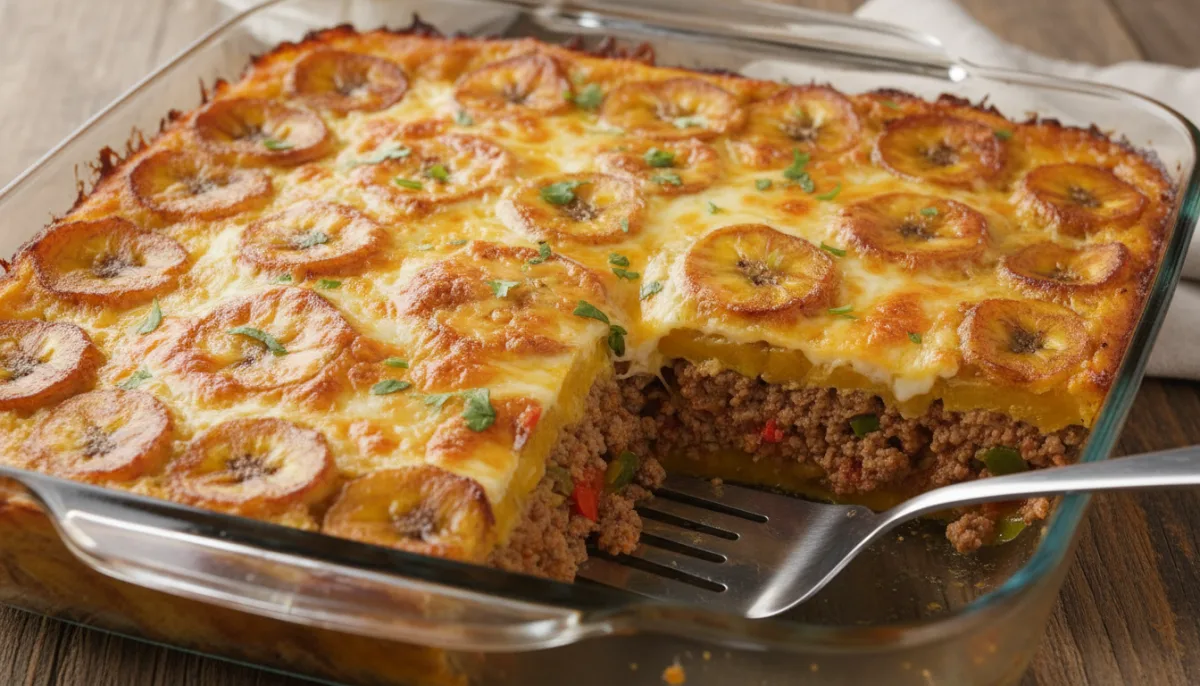 Pastelón de Carne: Puerto Rican Sweet Plantain & Beef Casserole