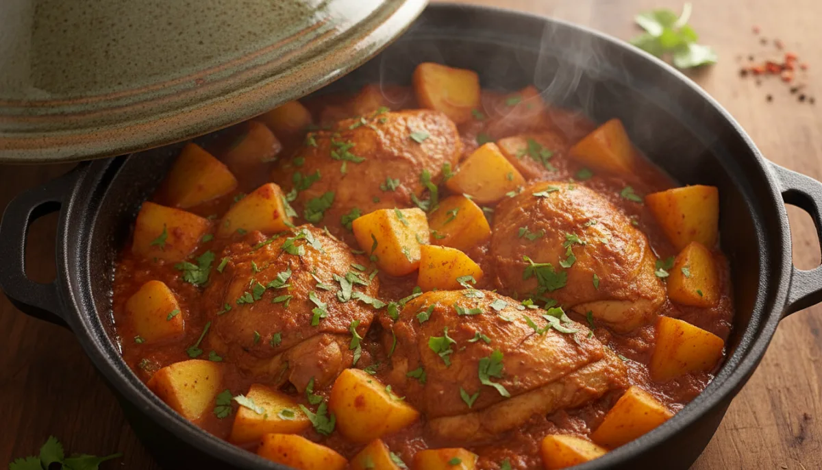 Persian-Spiced Chicken and Potato Tagine