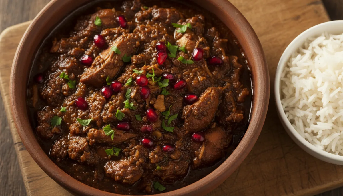 Persian Chicken and Walnut Stew (Khoresh-e Fesenjan)