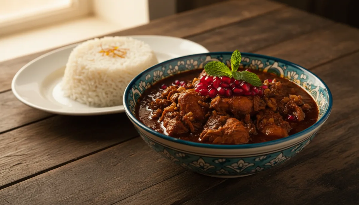 Persian Chicken and Walnut Stew (Khoresh Fesenjan)