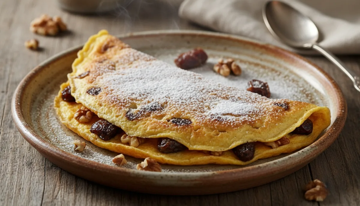 Persian Date and Walnut Omelet (Khagineh Khorma va Gerdoo)
