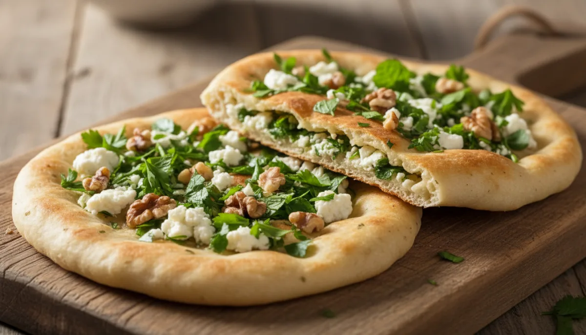 Persian Herb and Cheese Flatbread (Naan-o Panir-o Sabzi)
