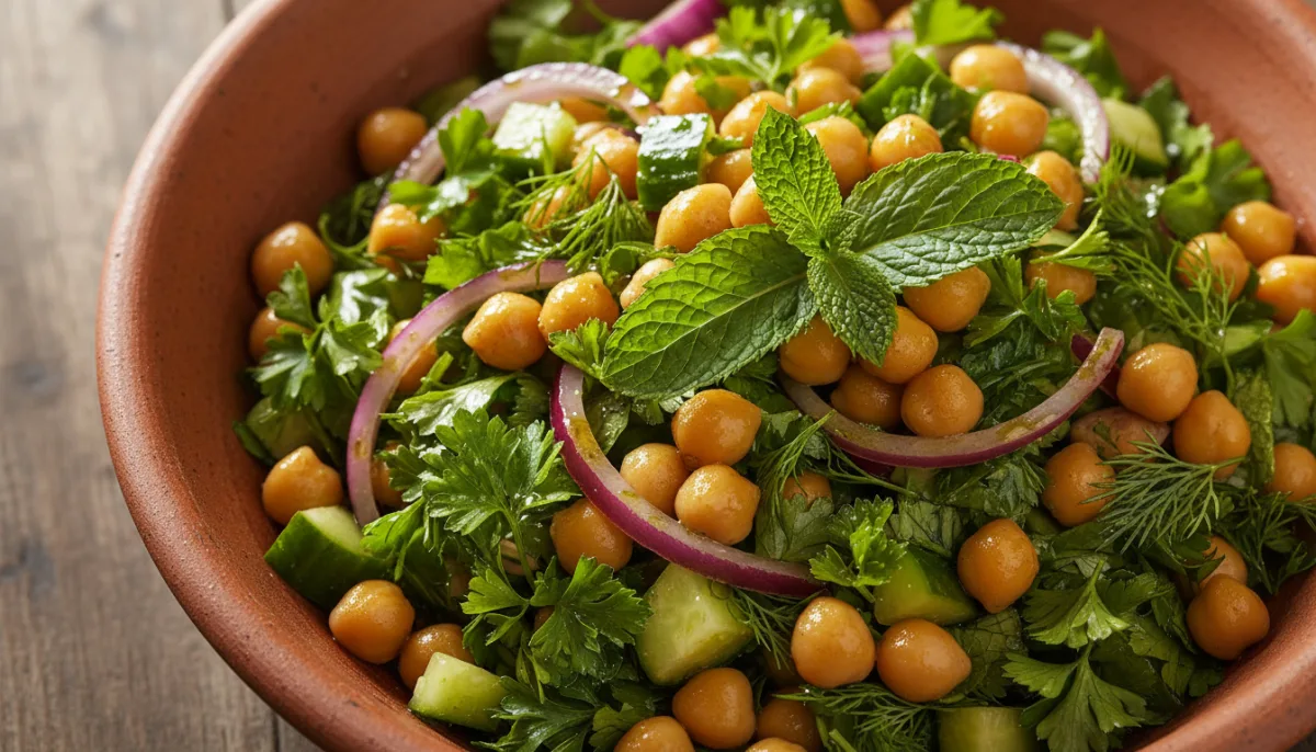 Persian Herb and Chickpea Salad (Salad-e Nokhod va Sabzi)