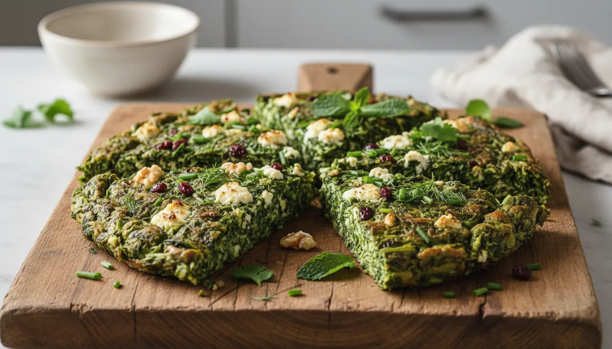 Frittata Persiane me Erëza dhe Djathë Feta (e frymëzuar nga Kuku Sabzi)