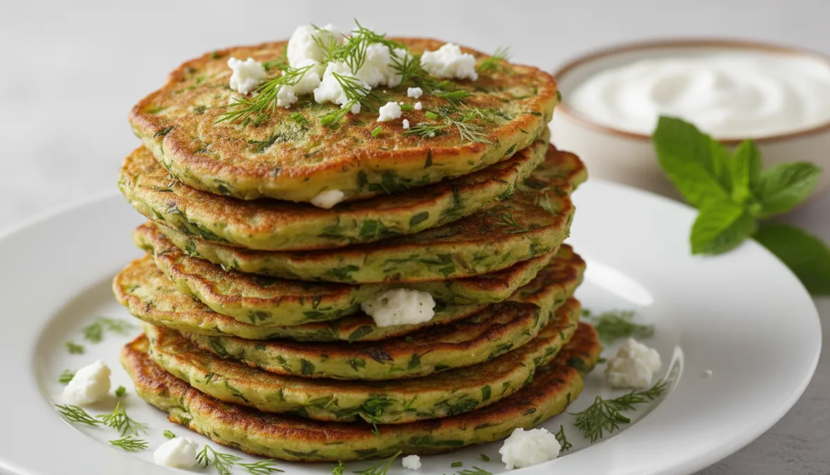 Persian Herb and Feta Pancakes