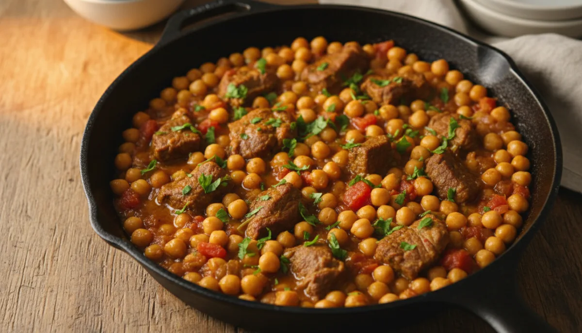 Persian Lamb and Chickpea Skillet
