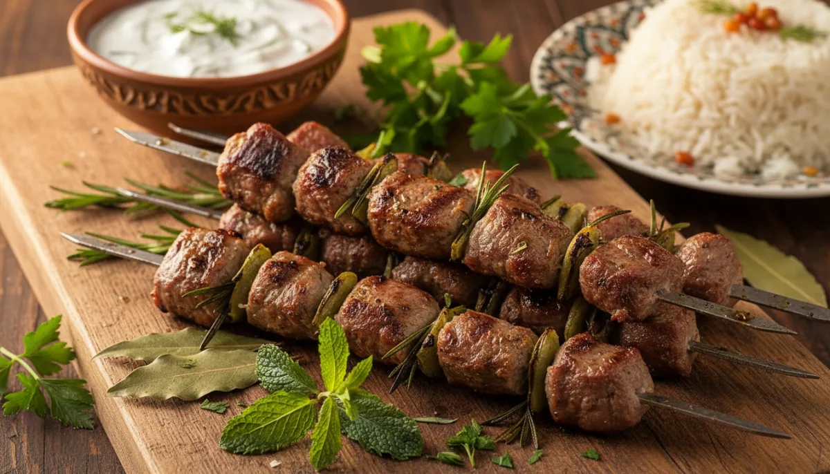 Grilled Persian Lamb and Herb Skewers (Shishlik)