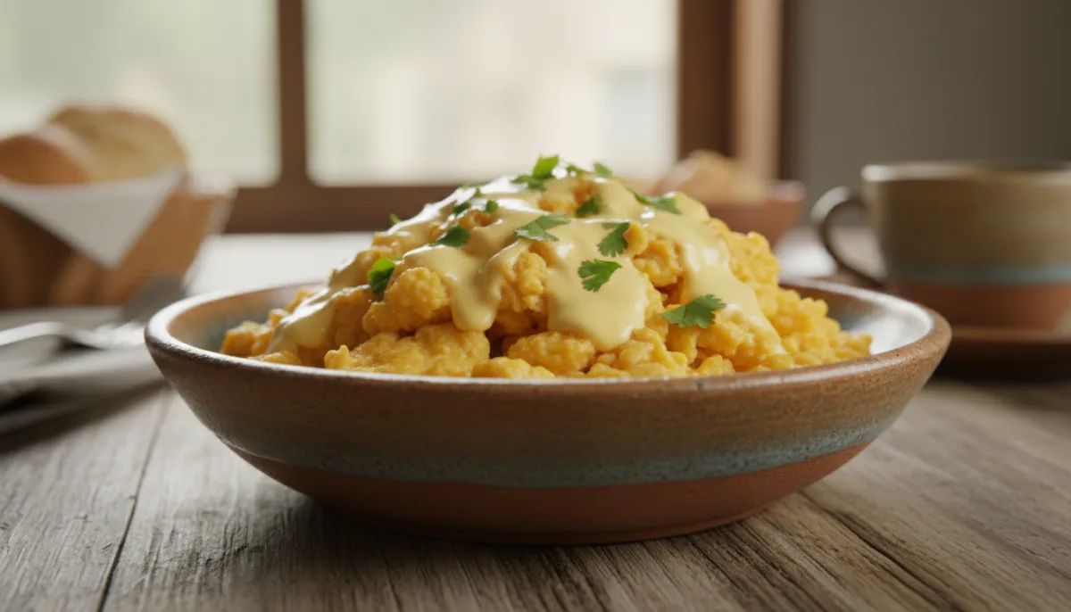 Uova Strapazzate Peruviane con Salsa Huancaína