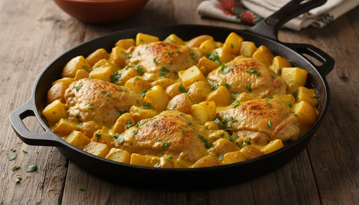 Poêlée de Poulet et Pommes de Terre à la Péruvienne (Inspirée de l'Aji de Gallina)