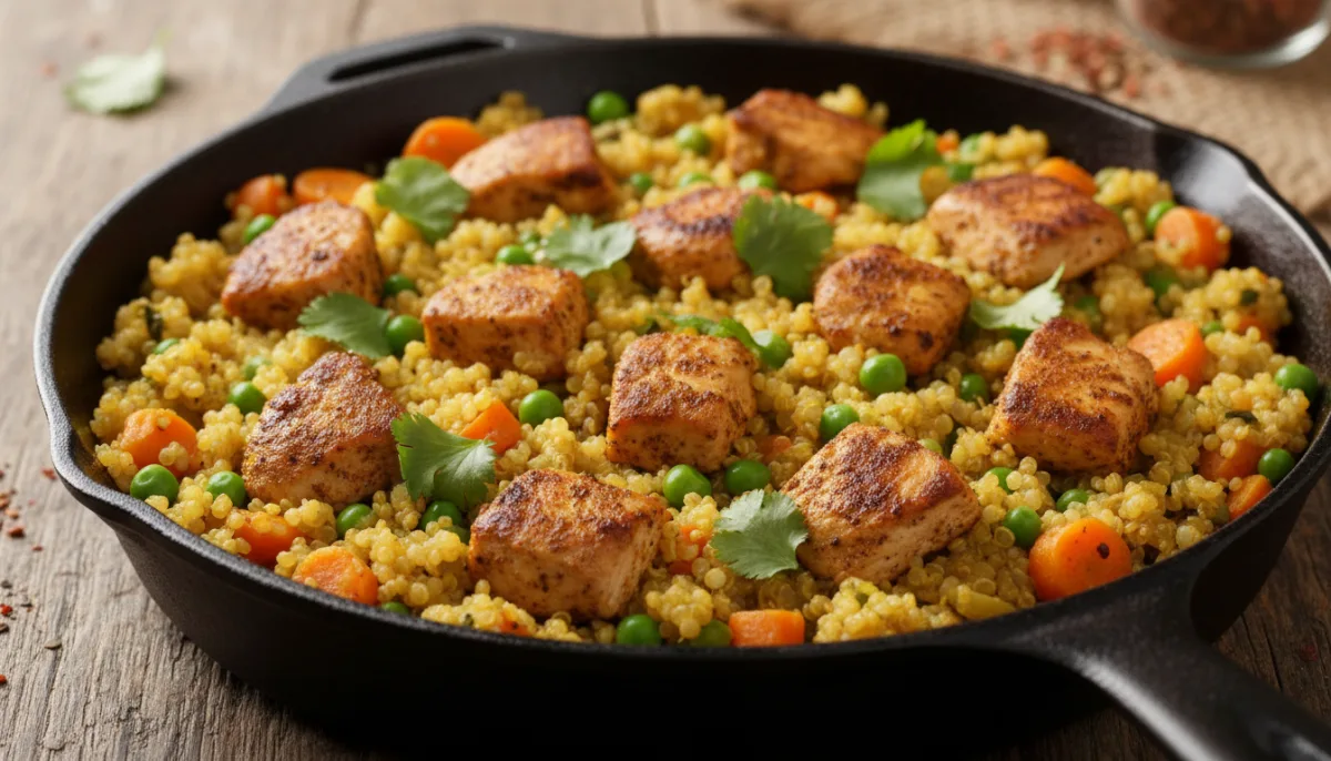 Poêlée de Poulet et Quinoa à la Péruvienne