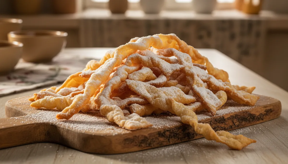 Crispy Polish Faworki (Angel Wings) with Powdered Sugar