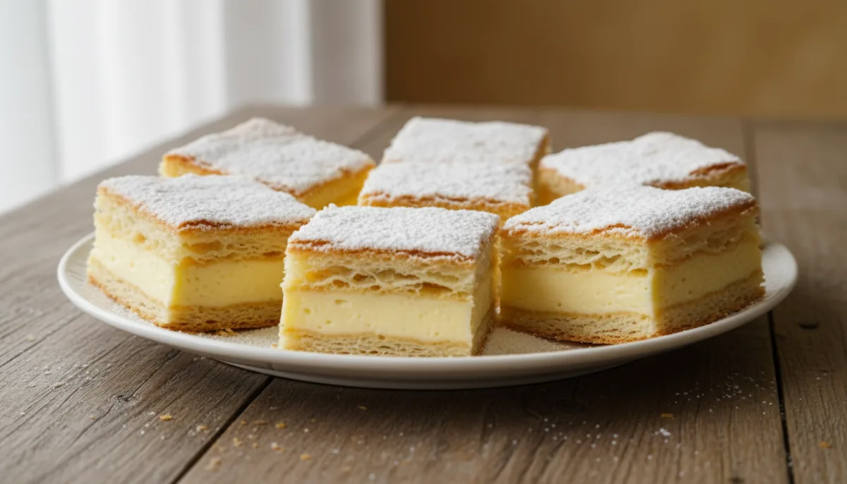 Authentic Polish Kremówka Papieska: Vanilla Custard Cream Cake
