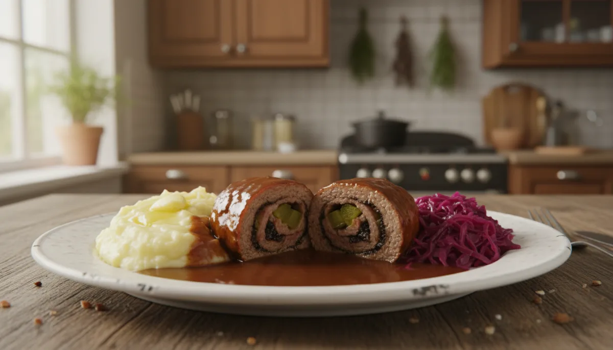 Hearty Polish Beef Roulades with Bacon and Pickles