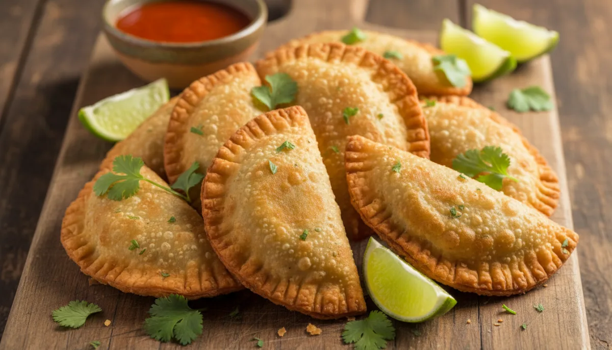 Puerto-ricanische Empanadillas de Jueyes (Krabben-Teigtaschen)