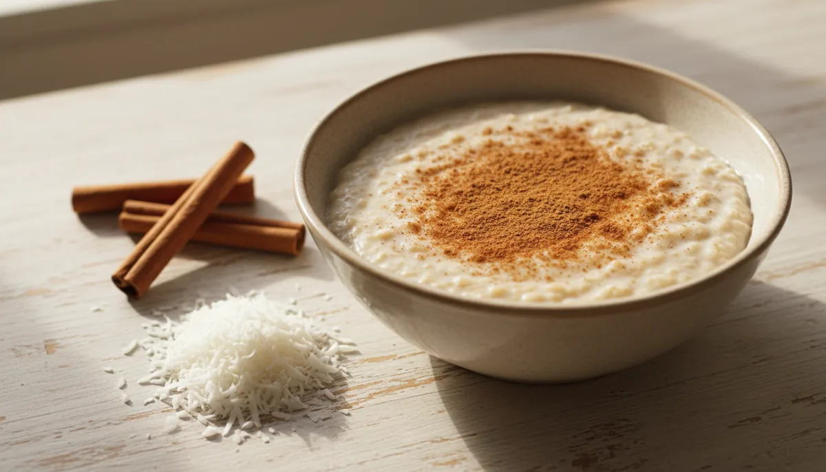 Tërshërë Portorikane me Qumësht Kokosi dhe Kanellë (Avena de Coco)
