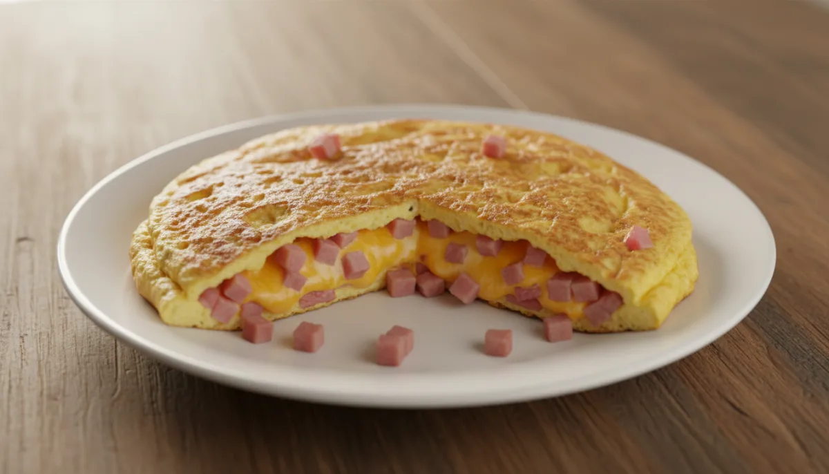 Puerto Rican Tortilla de Huevo with Ham and Cheese