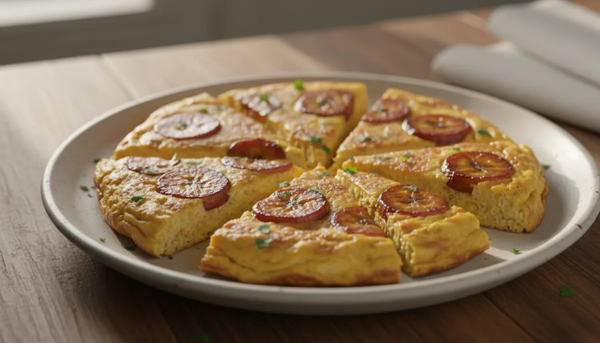 Puerto Rican Tortilla de Huevos con Plátano Maduro