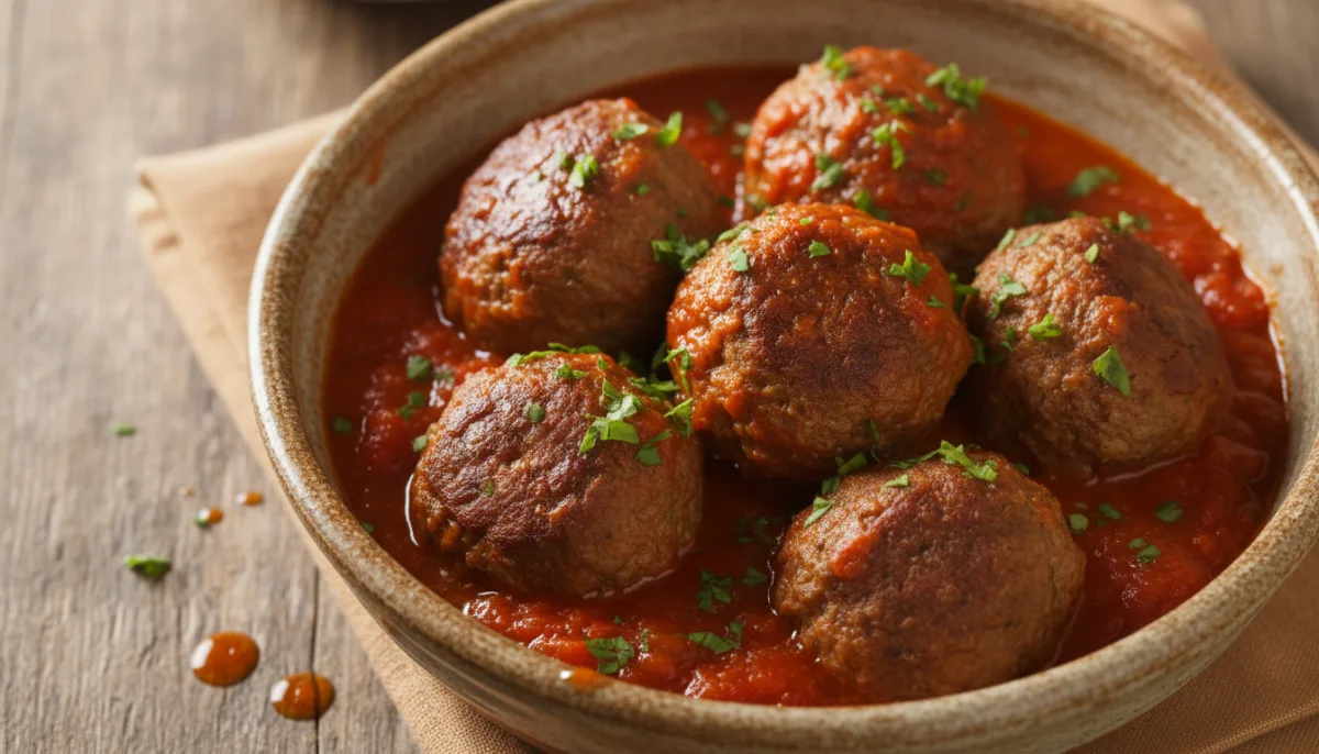 Albanian Meatballs in Rich Tomato Sauce (Qofte me Salcë Domatesh)