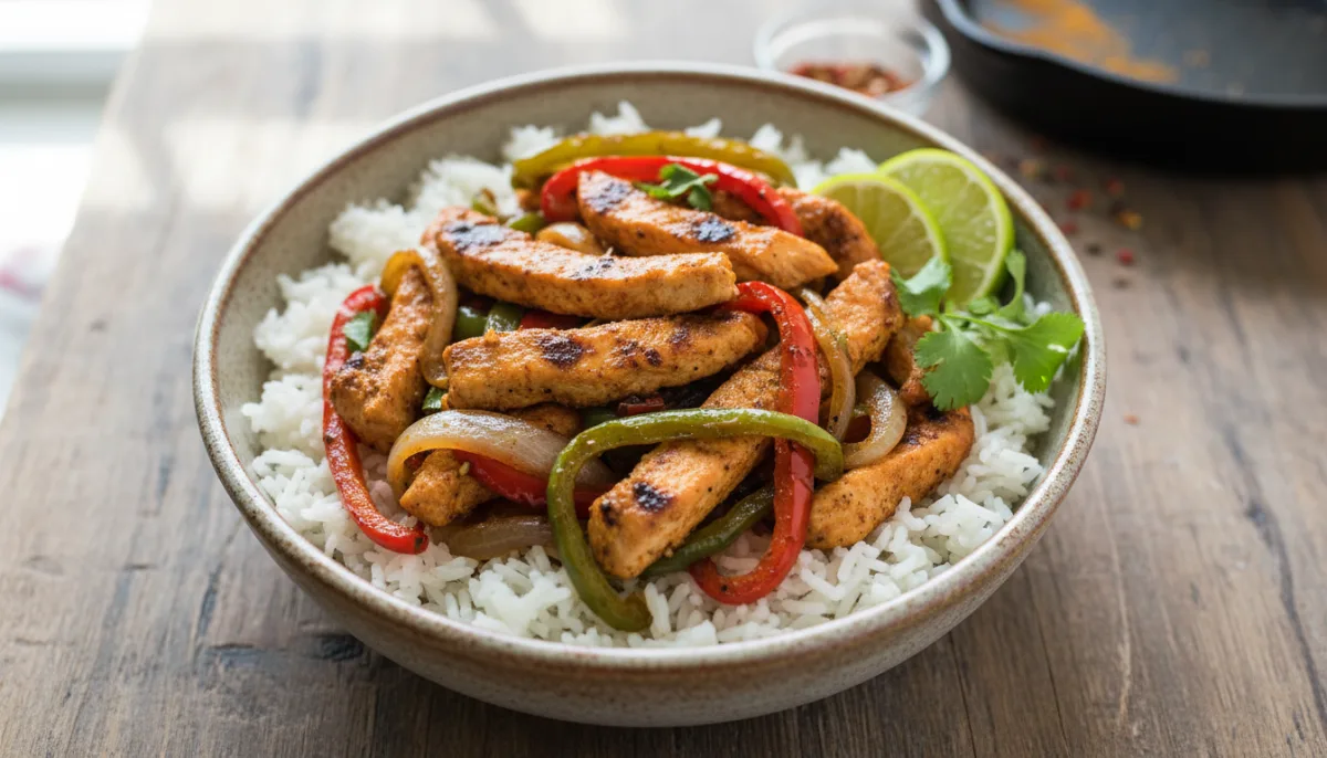 Quick Chicken Fajita Bowls