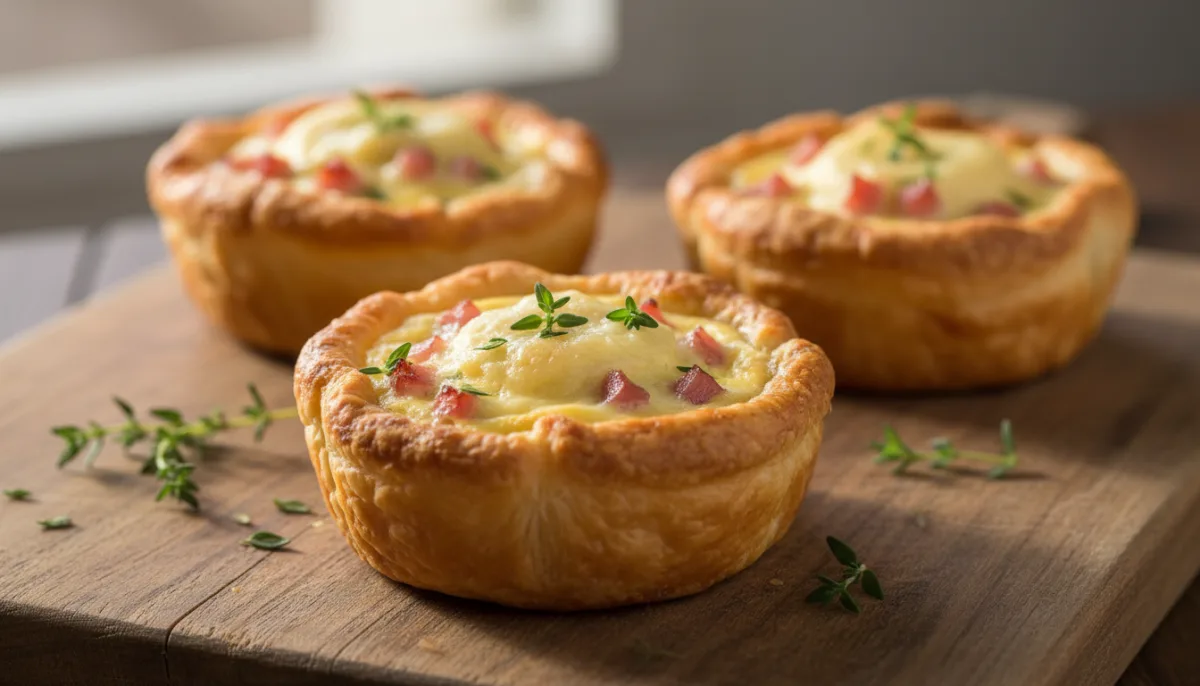 Quick French Ham and Cheese Tartlets