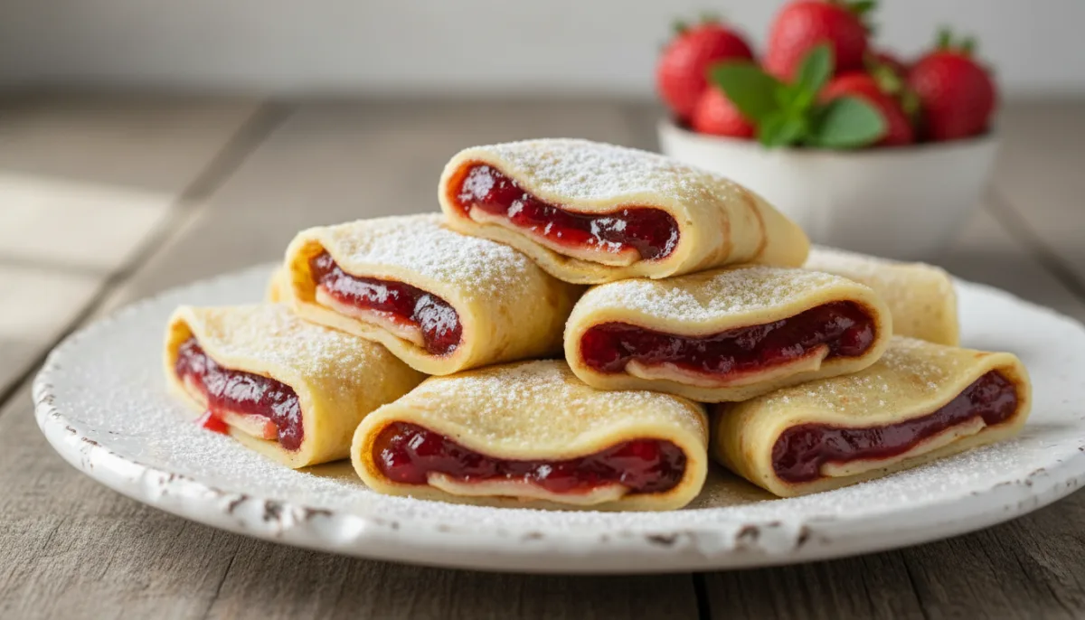 Romanian Clătite cu Dulceață: Delicate Crepes with Sweet Fruit Jam