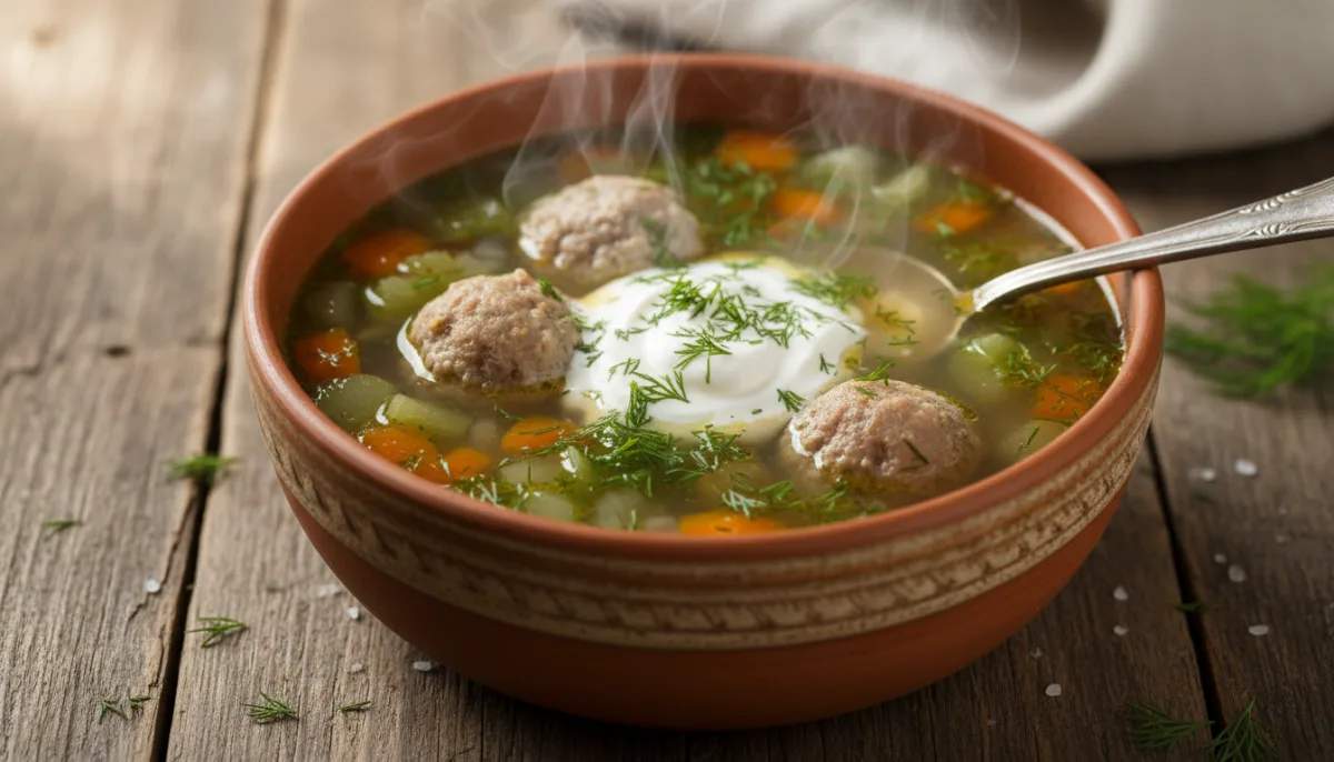 Hearty Romanian Meatball Soup (Ciorbă de Perișoare)