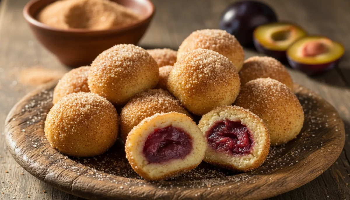 Romanian Plum Dumplings (Gomboți cu Prune) with Cinnamon Sugar