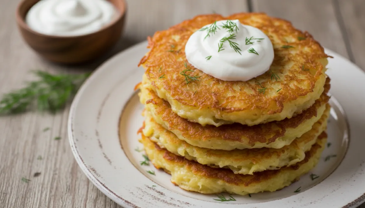 Savory Romanian Potato and Cheese Pancakes (Cartofi cu Brânză)