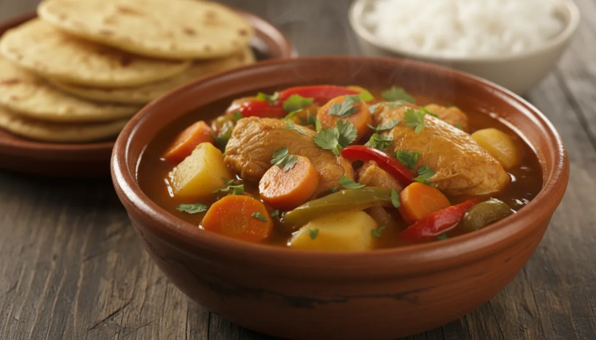 Salvadoran Chicken and Vegetable Stew with Achiote and Cilantro